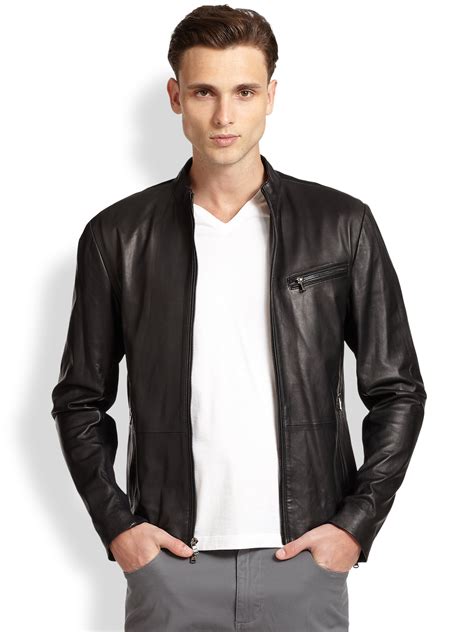 michael kors men's hipster leather jacket|Michael Kors moto leather jacket.